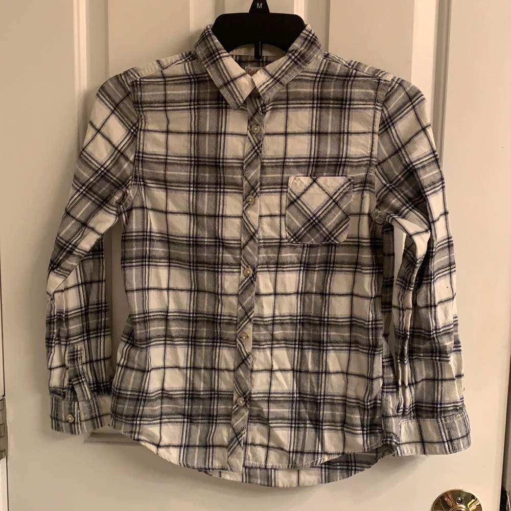 Girls Cat & Jack Long Sleeve Plaid Shirt